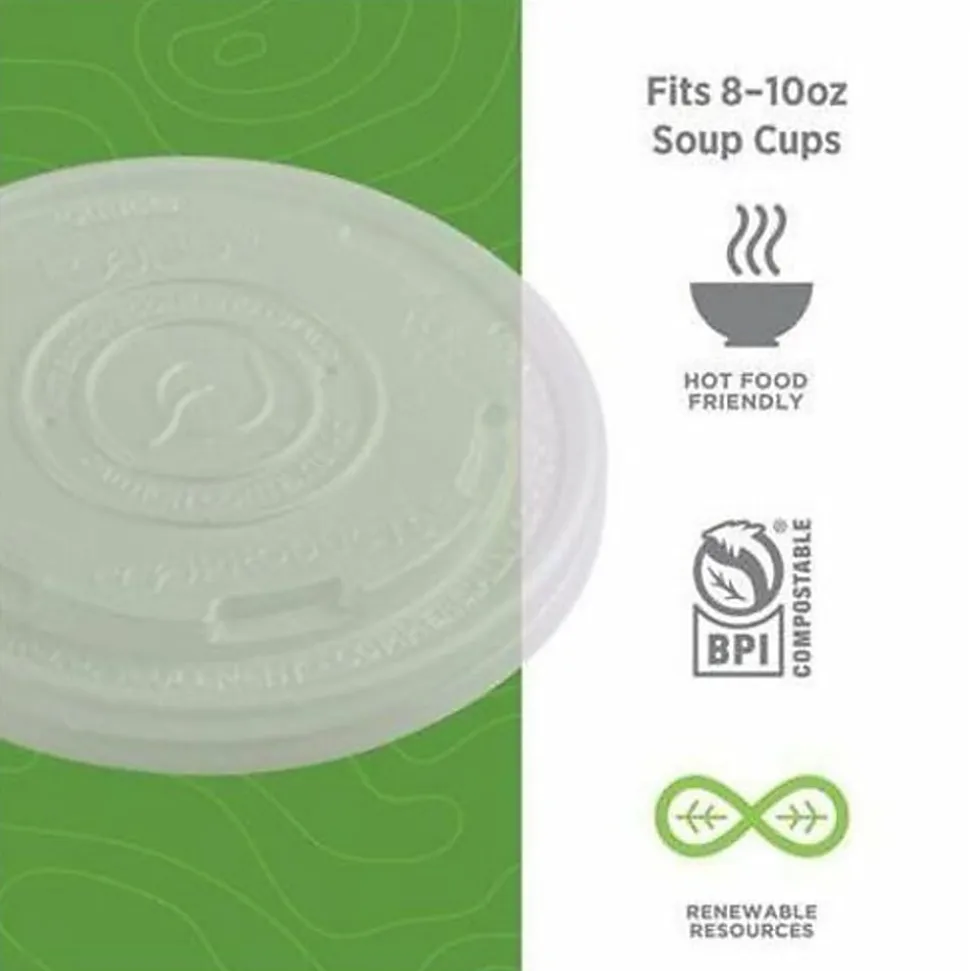 ECO World Art Soup Container EcoLids, White, Pack Of 1,000 Lids