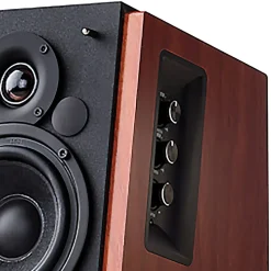 Edifier R1700BT 66-Watt RMS Amplified Bluetooth® Bookshelf Speaker System, Brown