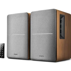 Edifier R1280DB 42-Watt RMS Amplified Bluetooth® Bookshelf Wired Speaker System, Brown