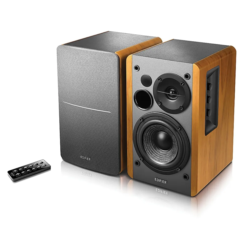 Edifier R1280T 4" 42-Watt RMS 2-Way Indoor Amplified Bookshelf Speaker System, Black