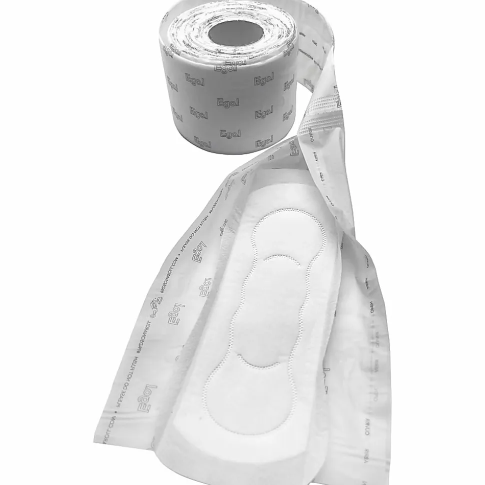 Egal Pads on a Roll Sanitary Napkins Roll - Regular - Anti-leak - 12 / Carton