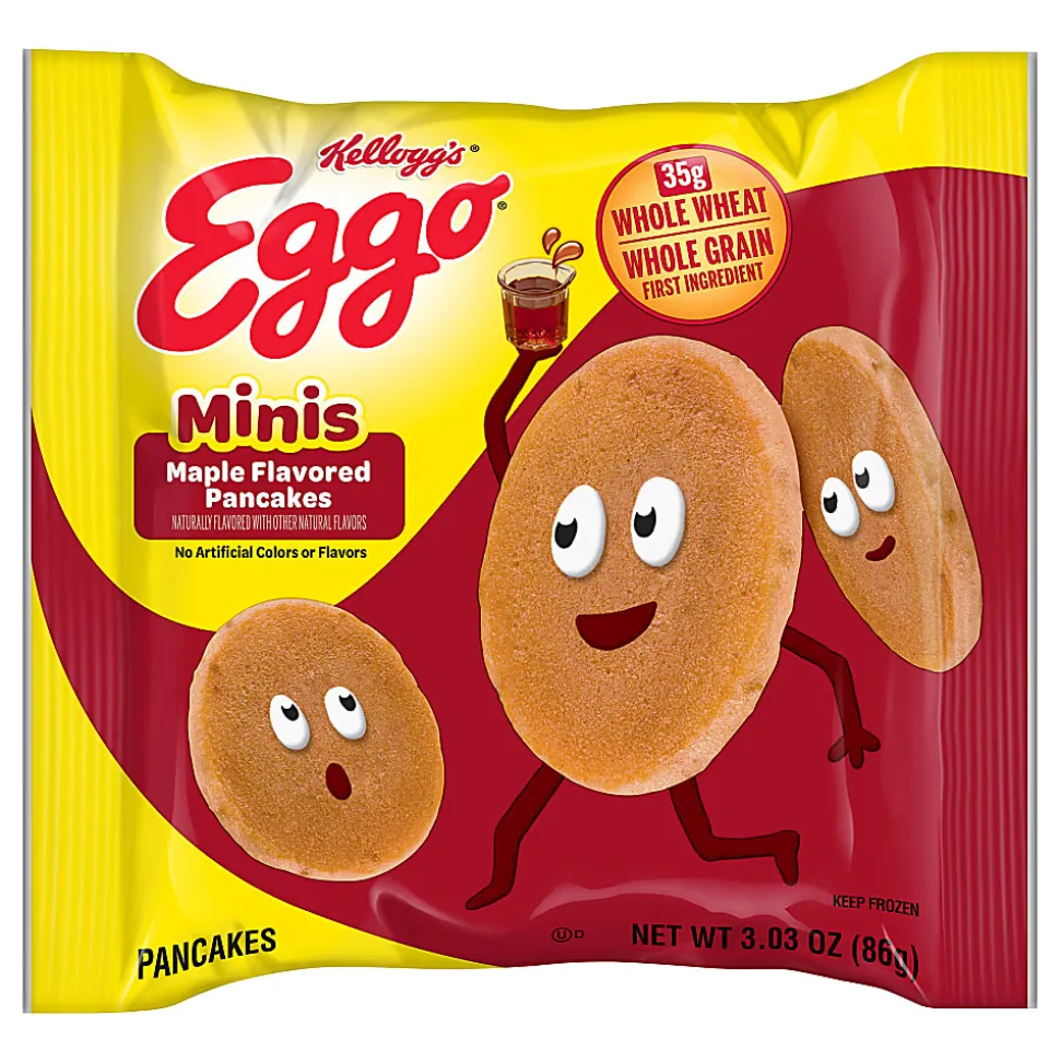 Eggo Bites Mini Pancakes, Maple, 3.03 Oz, Box Of 72 Mini Pancakes