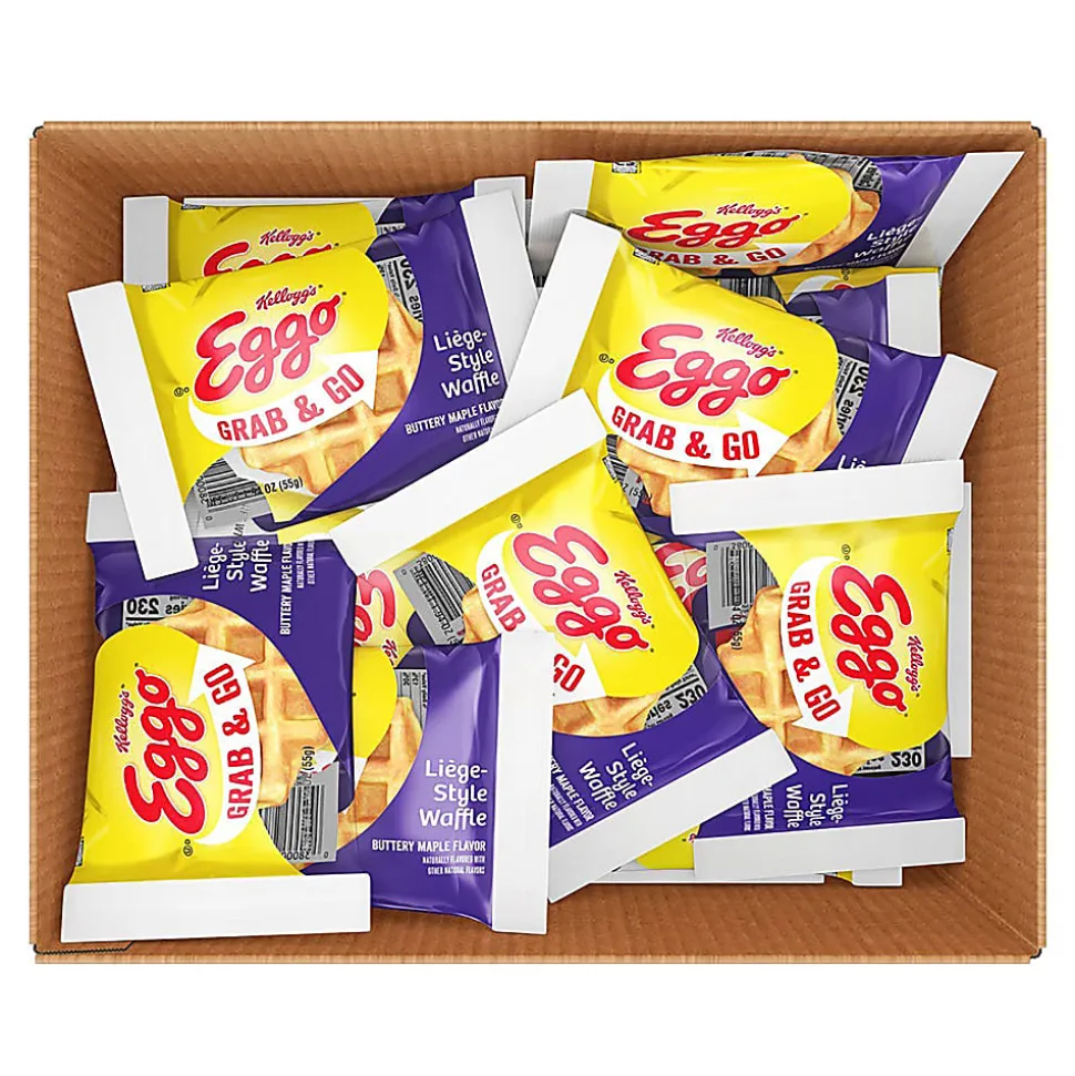 Eggo Liege-Style Maple Waffles, 1.94 Oz, Carton Of 54 Waffles