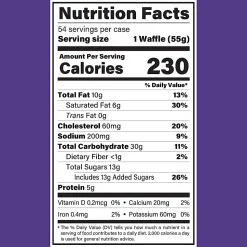 Eggo Liege-Style Maple Waffles, 1.94 Oz, Carton Of 54 Waffles