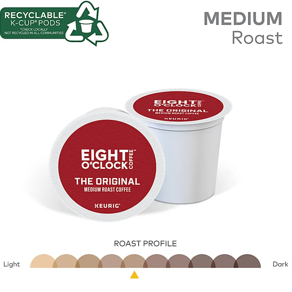 Eight O'Clock® Single-Serve Coffee K-Cup® Pods, Original, Carton Of 24