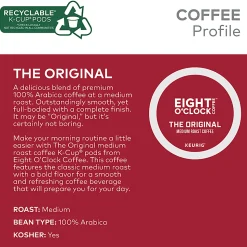 Eight O'Clock® Single-Serve Coffee K-Cup® Pods, Original, Carton Of 24