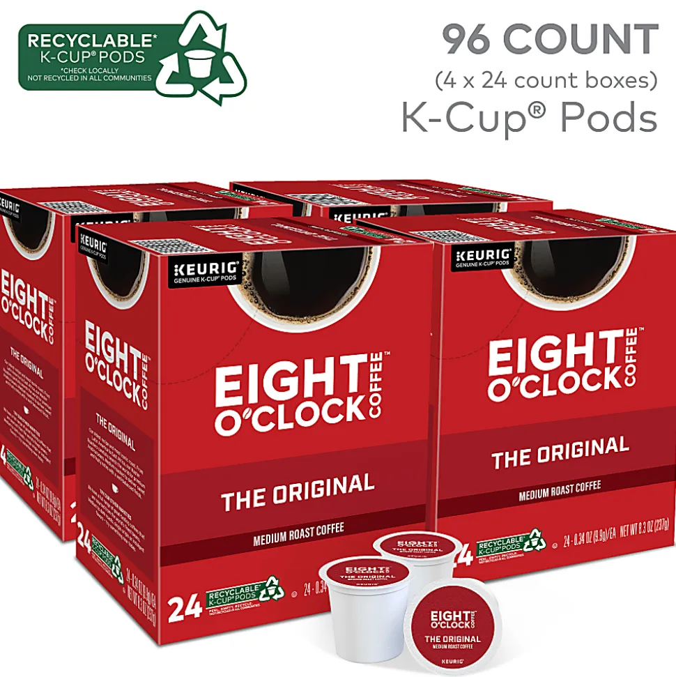 Eight O'Clock® Single-Serve Coffee K-Cup®, Original, 96 Count (4 Packs of 24)