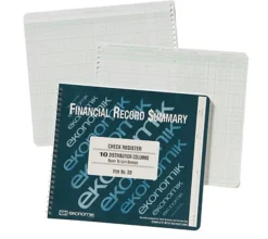 Ekonomik Financial Record Summary, 8 3/4" x 10", 100% Recycled
