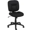 Elama Fabric Mid-Back Adjustable Office Task Chair, Black