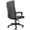 Elama Faux Leather High-Back Adjustable Office Chair, Black