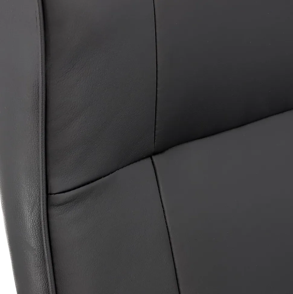 Elama Faux Leather High-Back Adjustable Office Chair, Black