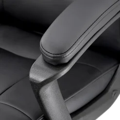 Elama Faux Leather High-Back Adjustable Office Chair, Black