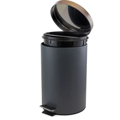 Elama 3 Gallon Stylish Grey and Copper Soft Pedal Office, Kitchen and Bathroom Trash Bin