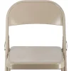 Elama Indoor And Outdoor Metal Folding Chairs, Beige, Set Of 4 Chairs