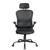Elama Mesh/Fabric High-Back Adjustable Office Chair, Black