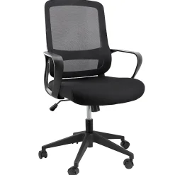 Elama Mesh/Fabric Mid-Back Adjustable Office Task Chair, 40-3/8