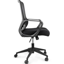 Elama Mesh/Fabric Mid-Back Adjustable Office Task Chair, 40-3/8