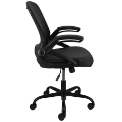 Elama Mesh/Fabric Mid-Back Adjustable Office Task Chair, 37-5/8