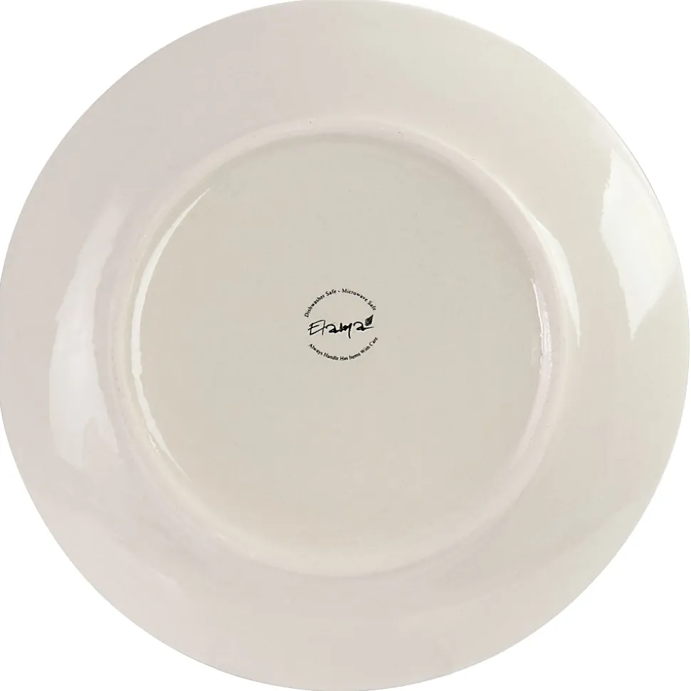 Elama Sebastian Stoneware Dinner Plate Set, Assorted Colors, Set Of 6 Pieces