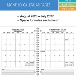 2026-2027 ELAN Publishing Weekly/Monthly Academic Year Student Planner, 8-1/2