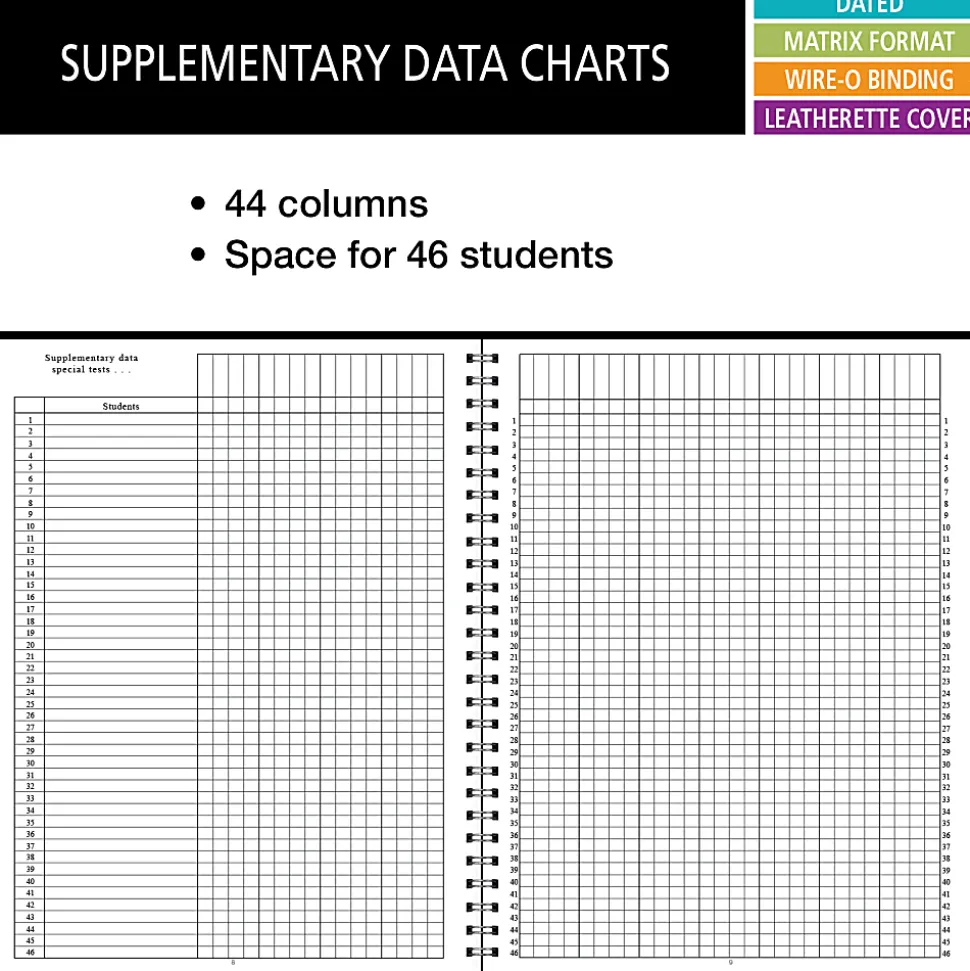 2026-2027 ELAN Publishing Weekly/Monthly Academic Year Teacher Lesson Planner, 8-1/2" x 11", Black, August To June, Total Qty 1