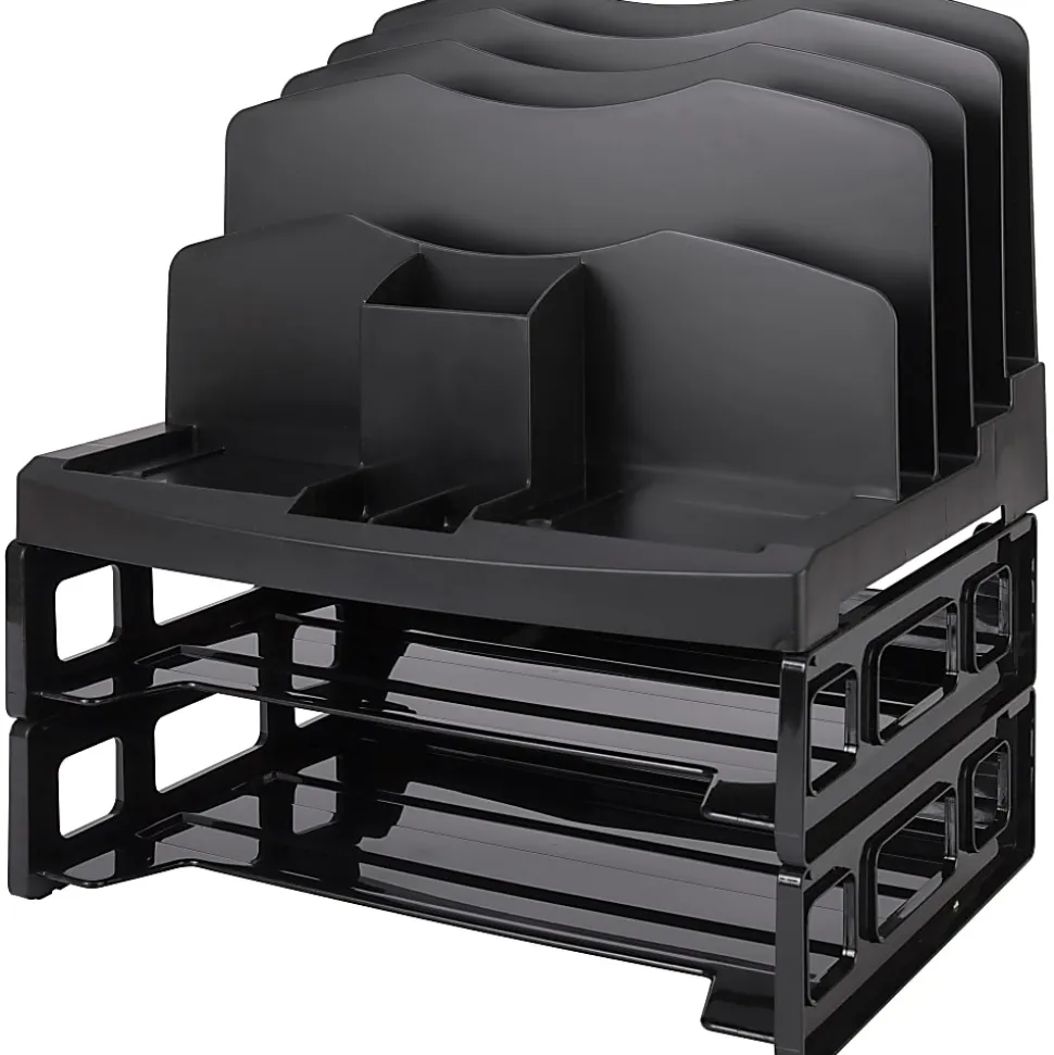 Eldon® Smart Sorter™ System With Trays, Black