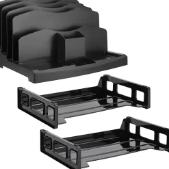 Eldon® Smart Sorter™ System With Trays, Black