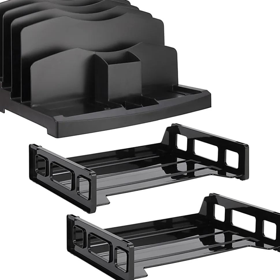 Eldon® Smart Sorter™ System With Trays, Black