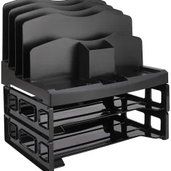 Eldon® Smart Sorter™ System With Trays, Black