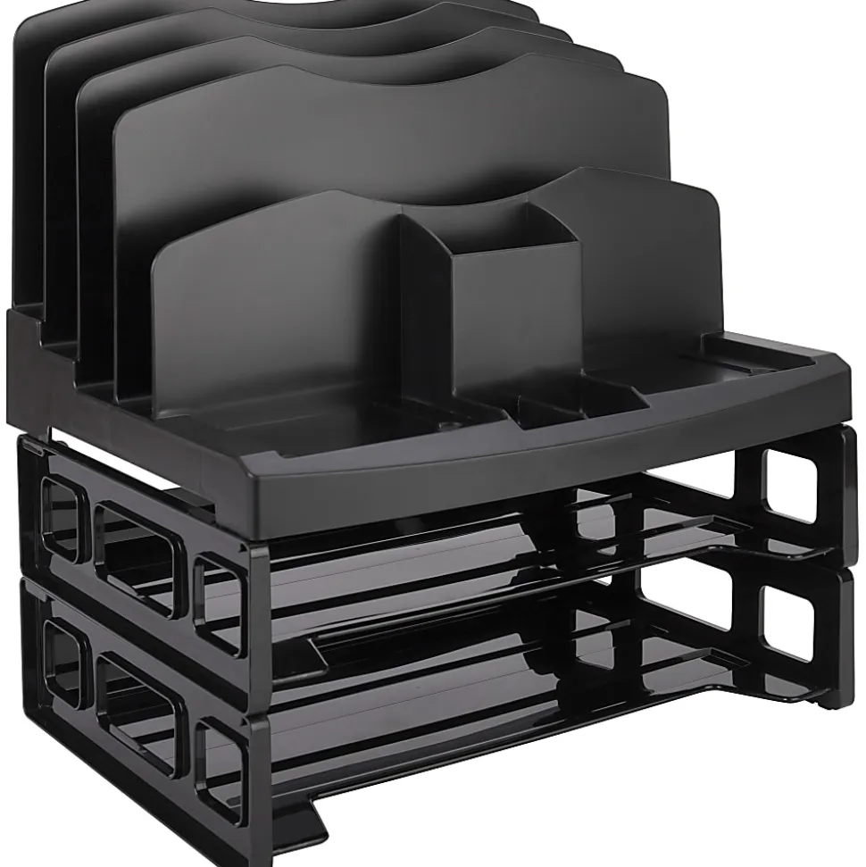 Eldon® Smart Sorter™ System With Trays, Black