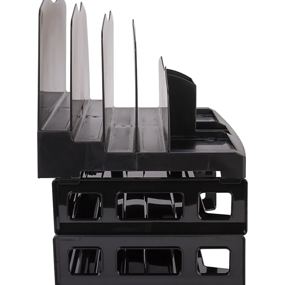 Eldon® Smart Sorter™ System With Trays, Black