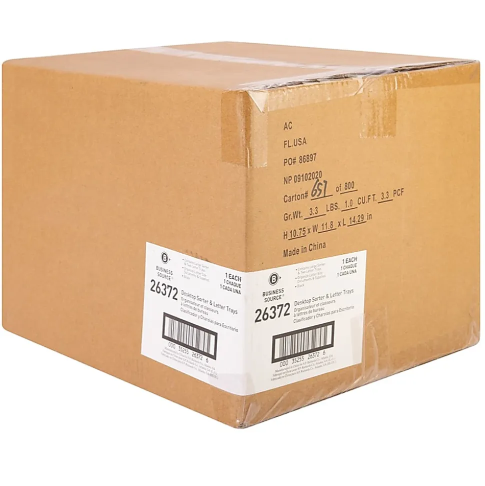 Eldon® Smart Sorter™ System With Trays, Black