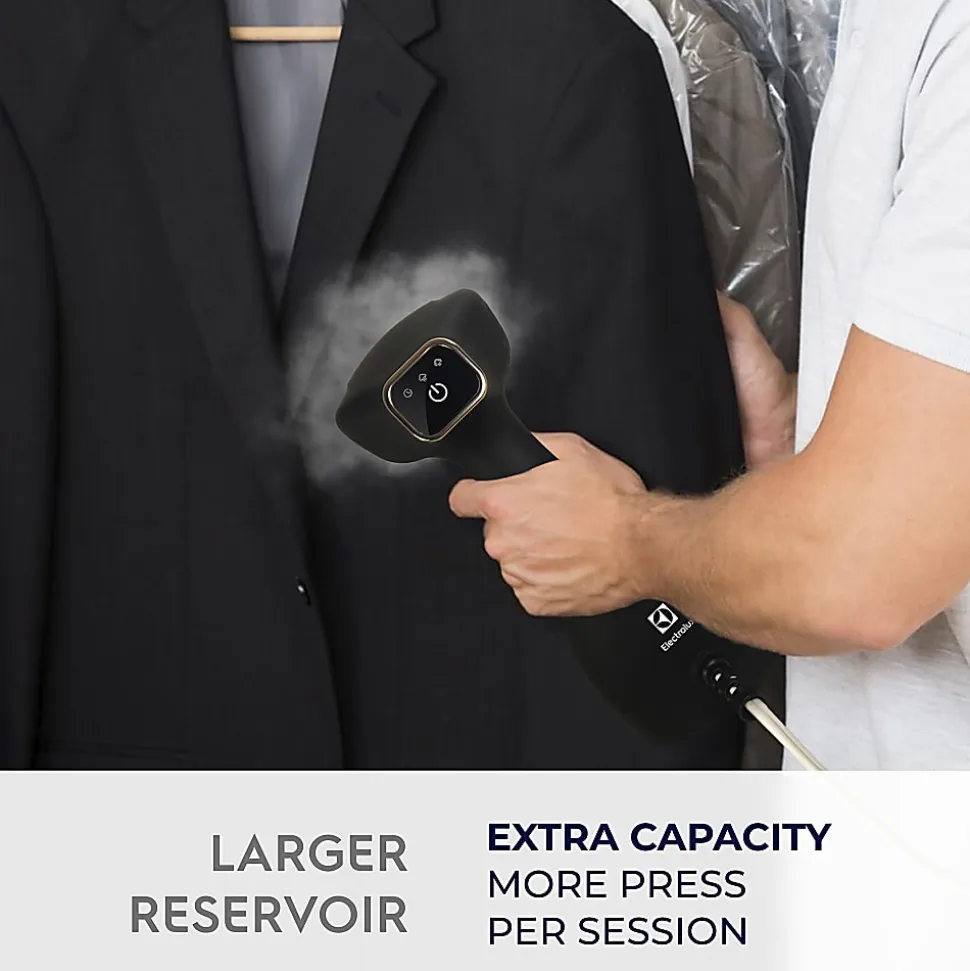 Electrolux Handheld Portable Garment Steamer With Extra-Long Cord, Black