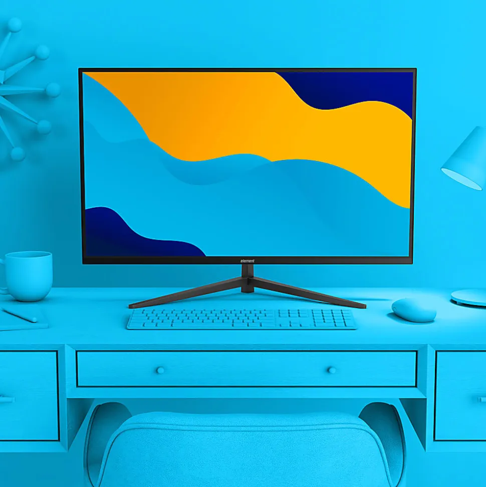 Element EM3FPAC32BC 32" 1440p QHD IPS Monitor with 65W USB-C, Display Port, and FreeSync