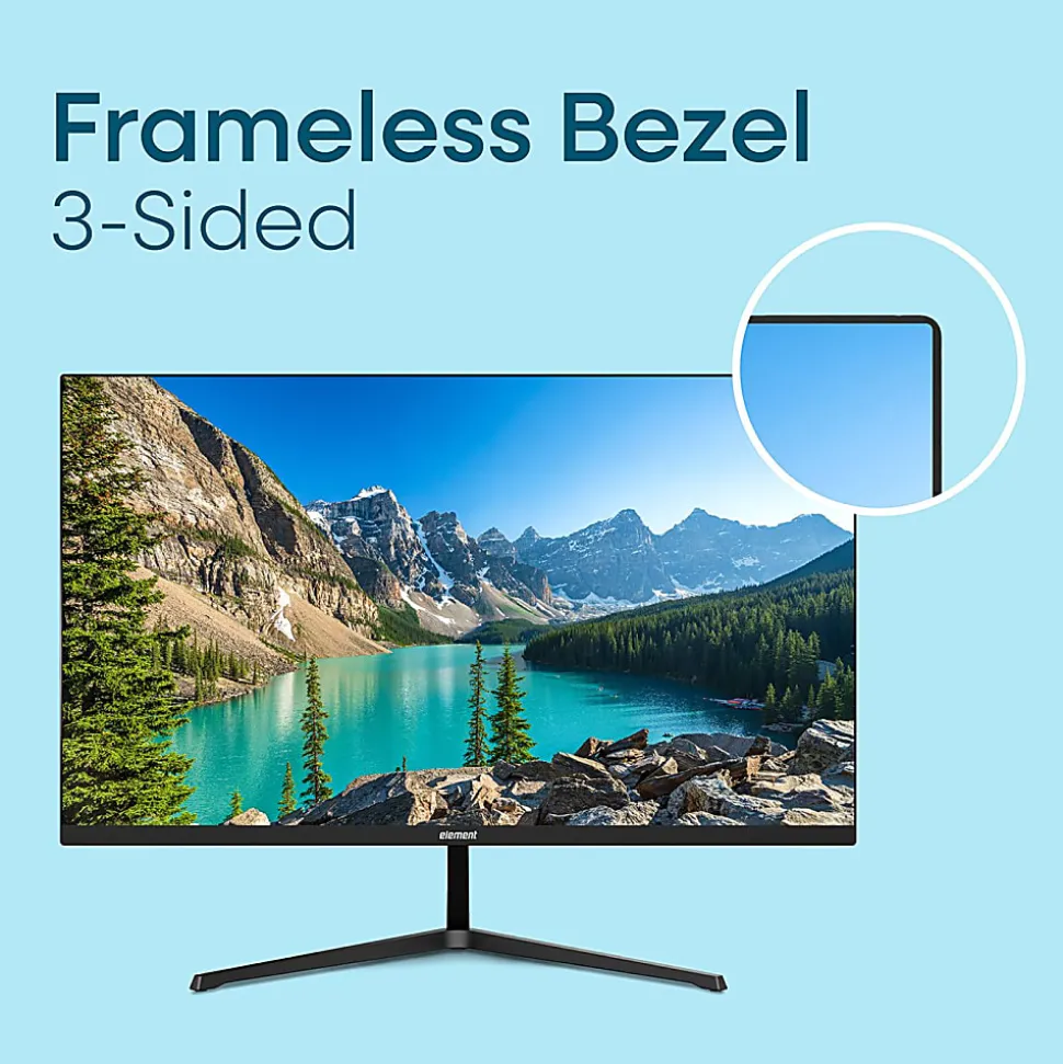 Element 24” 1080P FHD IPS Display Computer Monitor, Total Qty 1
