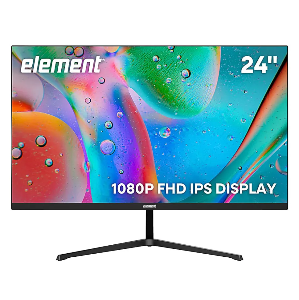 Element 24” 1080P FHD IPS Display Computer Monitor, Total Qty 1