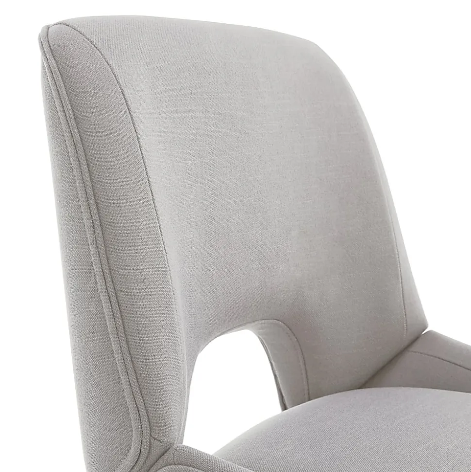 Elle Décor Laissy Low-Back Task Chair, Linen Color