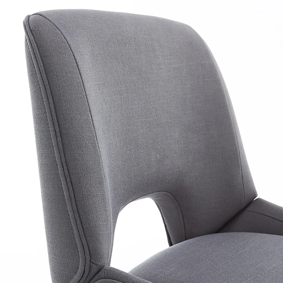 Elle Décor Laissy Low-Back Task Chair, Gray