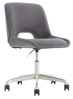 Elle Décor Laissy Low-Back Task Chair, Gray