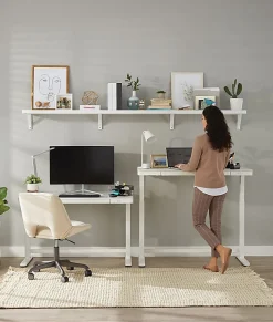 Elle Décor Laissy Low-Back Task Chair, Gray