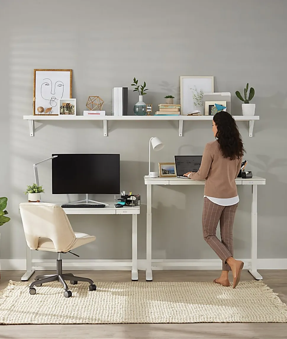 Elle Décor Laissy Low-Back Task Chair, Gray