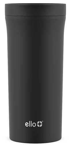 Ello Arabica Stainless Steel Travel Mug, 14 Oz, Black