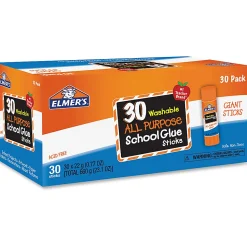 Elmer's® All-Purpose School Glue Sticks, 0.77 Oz, Pack Of 30 Sticks
