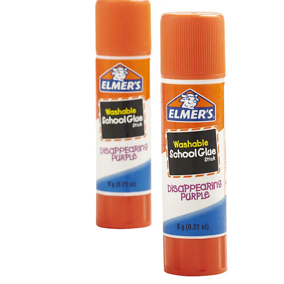 Elmer's Disappearing Purple School Glue Sticks, 0.21 oz, 2 Count
