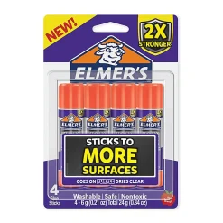 Elmer's® Extra-Strength School Glue Sticks, 6 Gm, Pack Of 4 Sticks