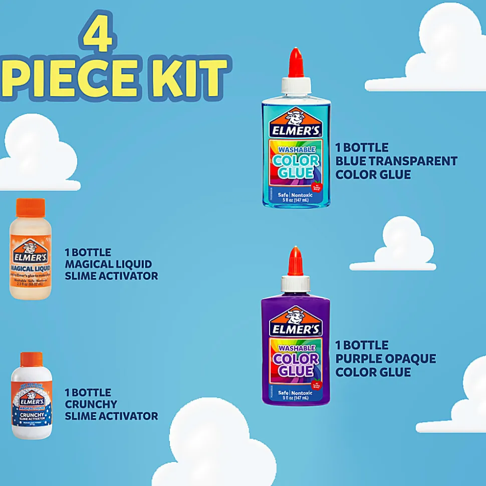 Elmer's Giddy Up Slime Kit featuring Toy Story Characters, Slime Supplies, Color Slime, Crunchy Slime, 4 Piece