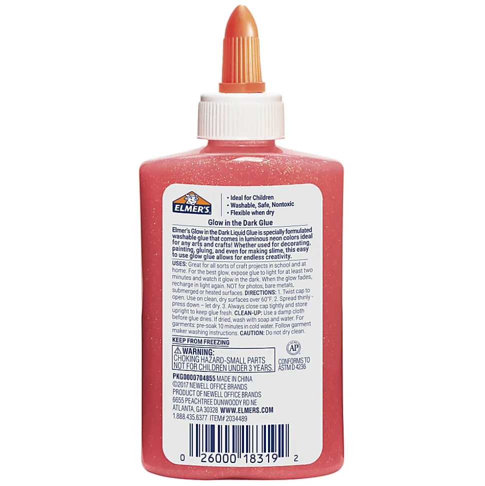 Elmer's® Glow-In-The-Dark Liquid Glue, Pink, 5 Oz