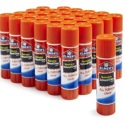 Elmer's® Glue Stick Classroom Pack, All-Purpose Clear, Box Of 30