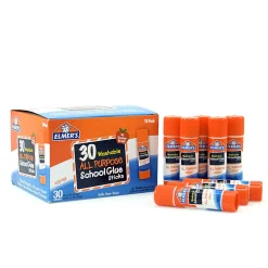 Elmer's® Glue Stick Classroom Pack, All-Purpose Clear, Box Of 30