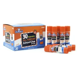 Elmer's® Glue Stick Classroom Pack, All-Purpose Clear, Box Of 30